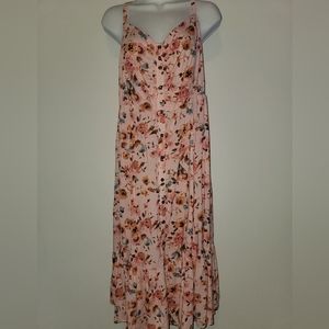 Torrid Floral Button Front Challis Midi dress